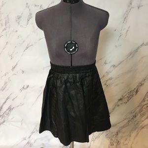 Forever 21 Pleather Skater Skirt Size M